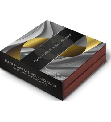 1 Onza  Liść Klonowy – Black Platinum & Gold and Silver