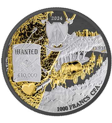 1000 Francs Robin Hood - Sherwood, Multimetal