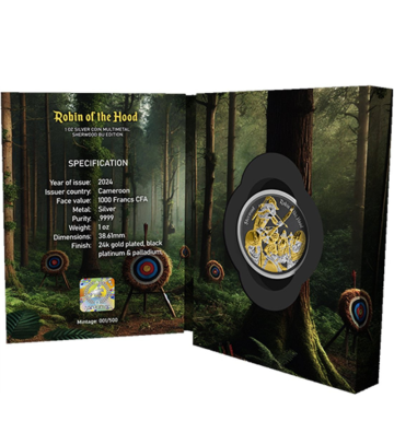 1000 Francs Robin Hood - Sherwood, Multimetal
