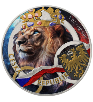 2$ Czech Lion - Four Elements