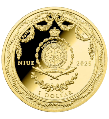 1$ Złoty Zegar Stołowy