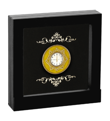 1$ Golden Table Clock
