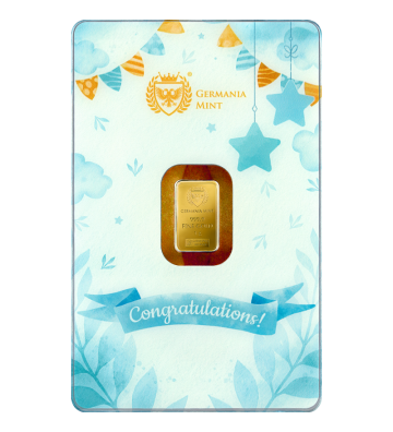 New Born - Boy Gold Bar
