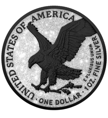 1$ American Eagle - Diamond Dust & Black Platinum