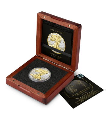 1$ American Eagle - Diamond Dust & 24k Gold