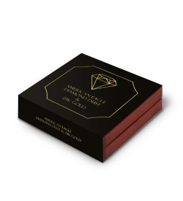 1$ American Eagle - Diamond Dust & 24k Gold