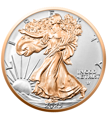 1$ American Eagle - Red Gold