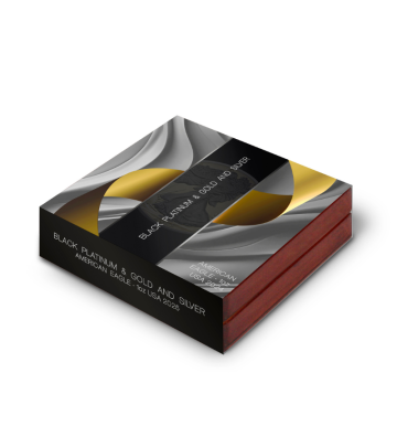 1$ American Eagle - Black Platinum Gold and Silver