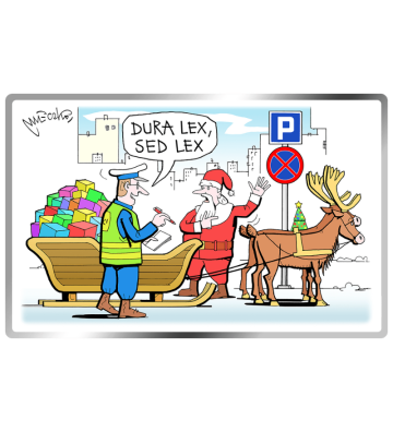 500 Francs Santa Claus on Duty - Andrzej Mleczko