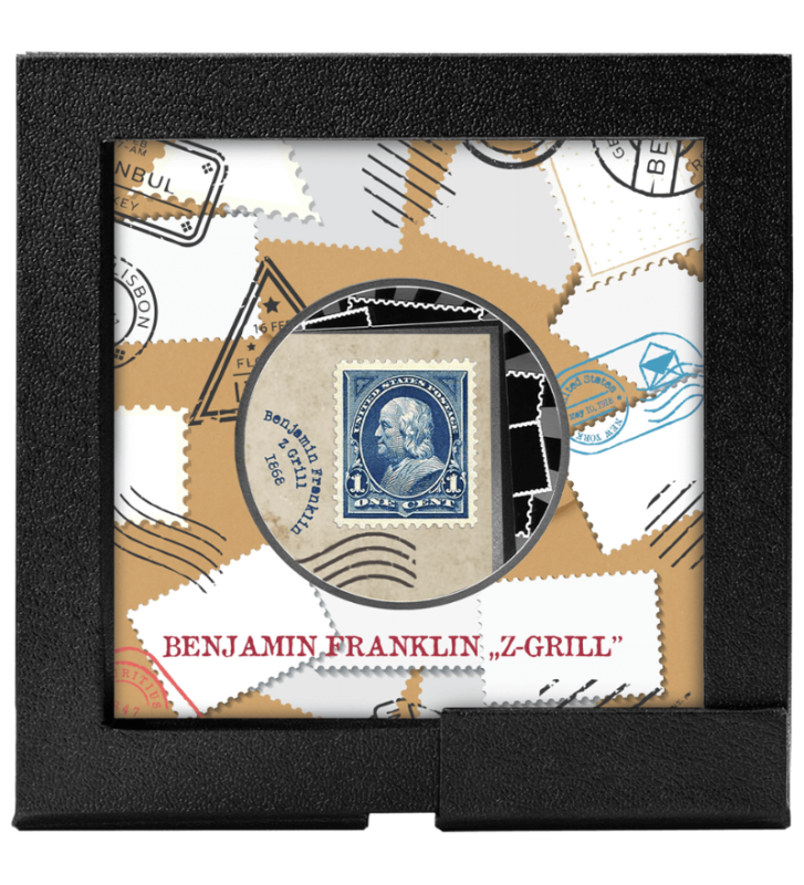 500 Franków Znaczek Benjamin Franklin “Z- Grill” - Najdroższe znaczki świata