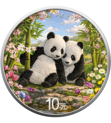 10 Yuan  China Panda, Spring - Four Seasons