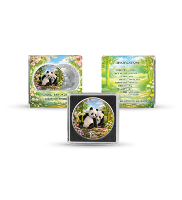 10 Yuan Chińska Panda, Wiosna - Cztery Pory Roku