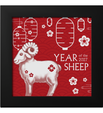 1000 Togrog Fluffy Silver Sheep - Lunar Year Collection