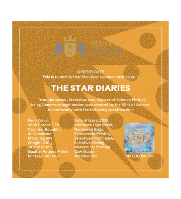 2000 Francs The Star Diaries - Stanisław Lem, Master of Science Fiction