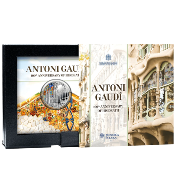 5 Euro Antoni Gaudi, 100th Anniversary of his Death