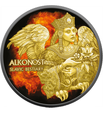 1000 Francs Alkonost Burning - Slavic Bestiary