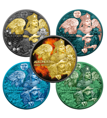 Zestaw: 1000 Franków Alkonost Space Blue + Alkonost Space Green + Alkonost Rose Gold +  Alkonost Multimetal + Alkonost Płonący