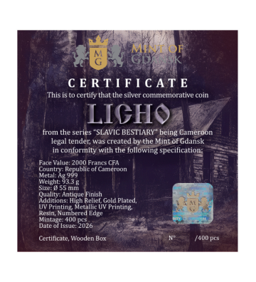 2000 Francs Licho - Slavic Bestiary