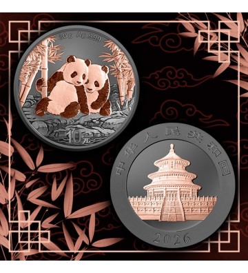 10 Yuan China Panda 2026 - Black & Pink