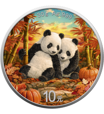 10 Yuan China Panda, Autumn - Four Seasons