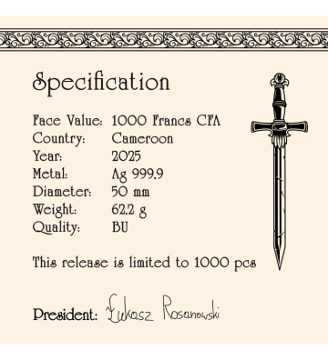 1000 Francs Baptism of Fire - The Witcher Book Series
