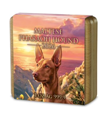 5 Euro Malta Maltese Pharaoh Hound