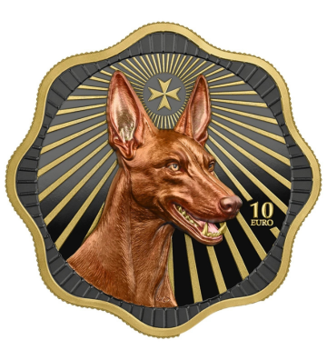 10 Euro Malta Maltese Pharaoh Hound