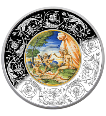 5 Euro Venus with Two Cupids - Maiolica