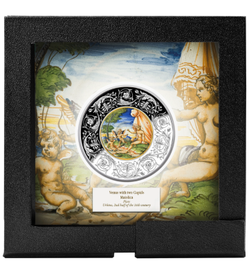 5 Euro Venus with Two Cupids - Maiolica