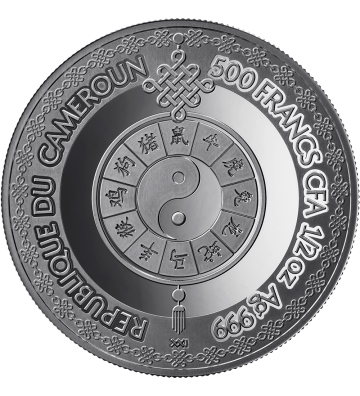 500 Francs Year of the Goat, Black Proof Special Edition - Lunar Zodiac