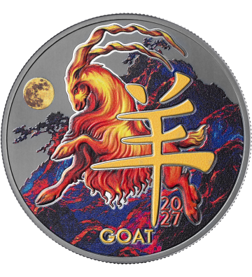 500 Franków Rok Kozy, Black Proof Edycja Specjalna - Zodiak Księżycowy