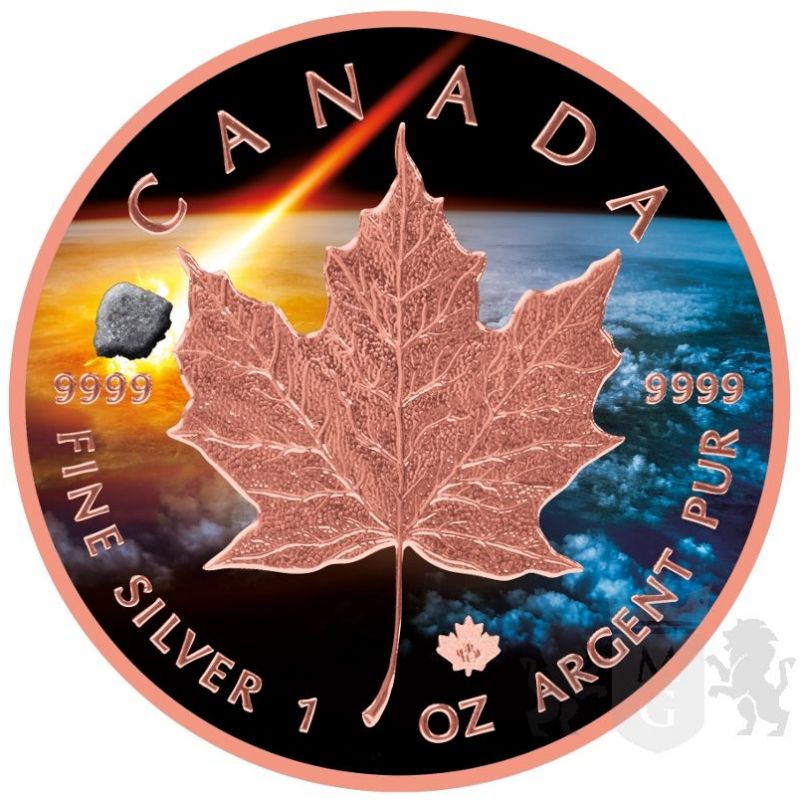 5$ Abee Meteorite Canada Maple Leaf - Atlas Meteorytów