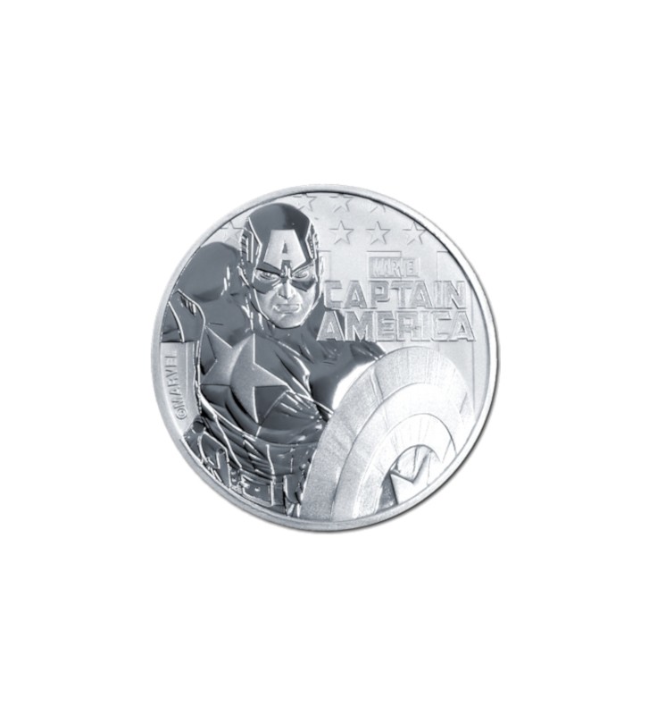 1$ Kapitan Ameryka, Marvel 1 oz Ag 999 2019 1$ Kapitan Ameryka, Marvel 1 oz Ag 999 2019