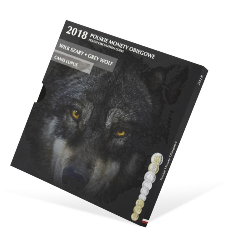 Wilk Szary Zestaw Monet Obiegowych 2018 Wilk Szary Zestaw Monet Obiegowych 2018