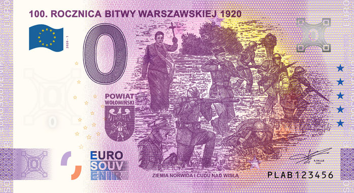 Banknot 0 euro Bitwa Warszawska