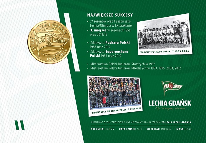 The coin of the Lechia Gdańsk