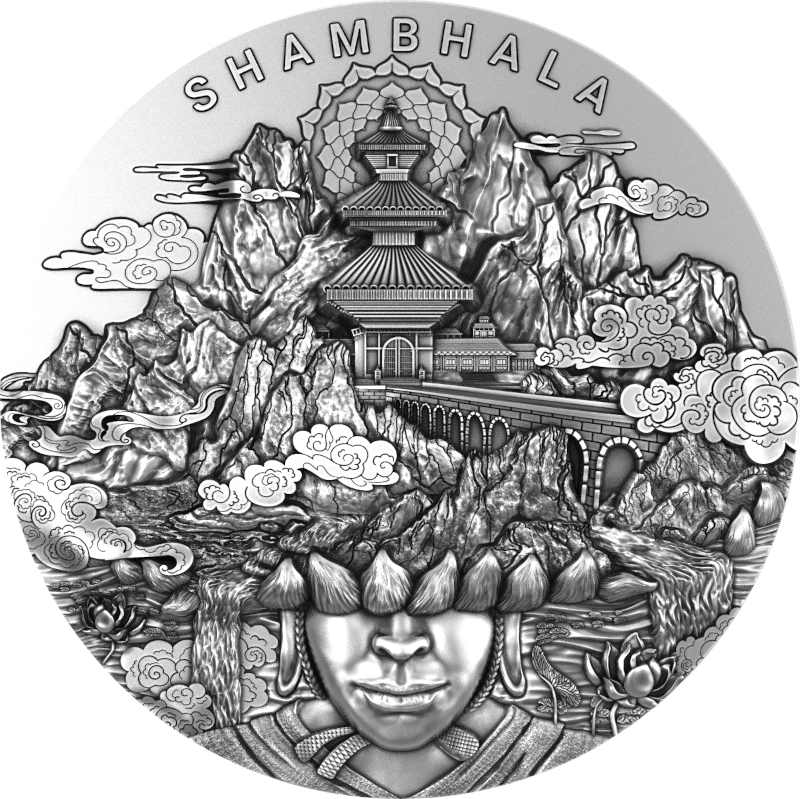 5$ Szambala - Legendarne Krainy 2 oz Ag 999 2022 Niue