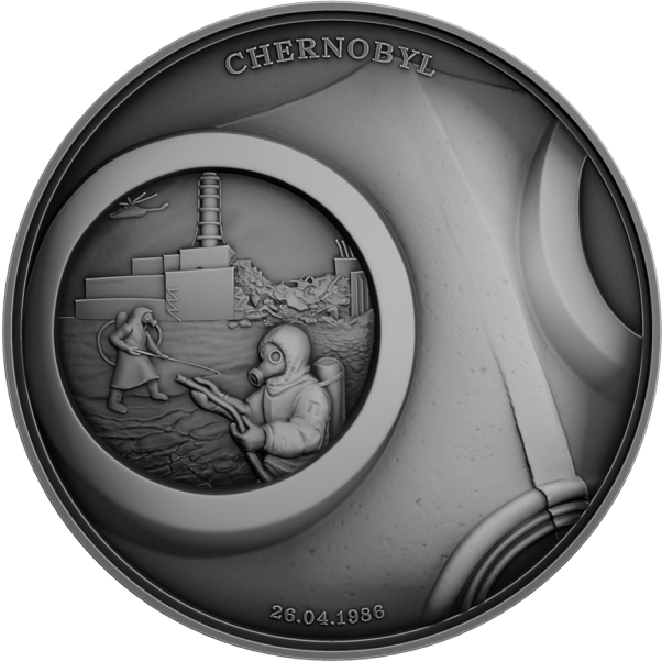 1986 Chernobyl Disaster Pripyat Silver coin Silver AG PLATED Soviet 1oz Bullion 