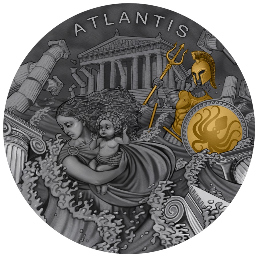 Atlantyda - Legendarne Krainy, moneta kolekcjonerska Mennicy Gdańskiej