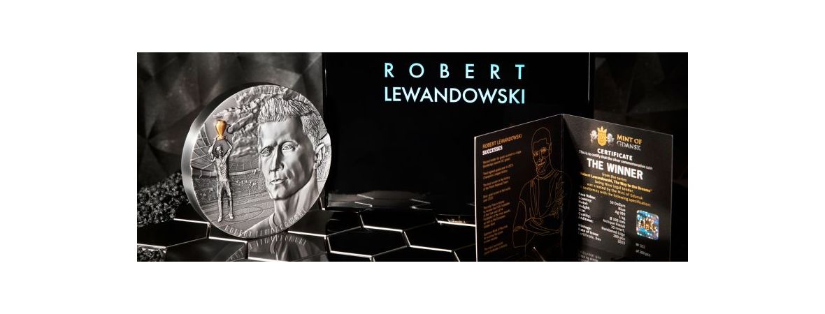 Premiere: Robert Lewandowski on the kilogram coin "The Winner"!