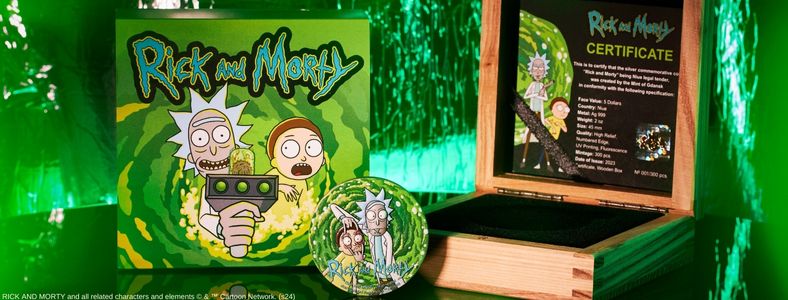 Bohaterowie serialu na srebrnej monecie. Rick i Morty w Mennicy Gdańskiej